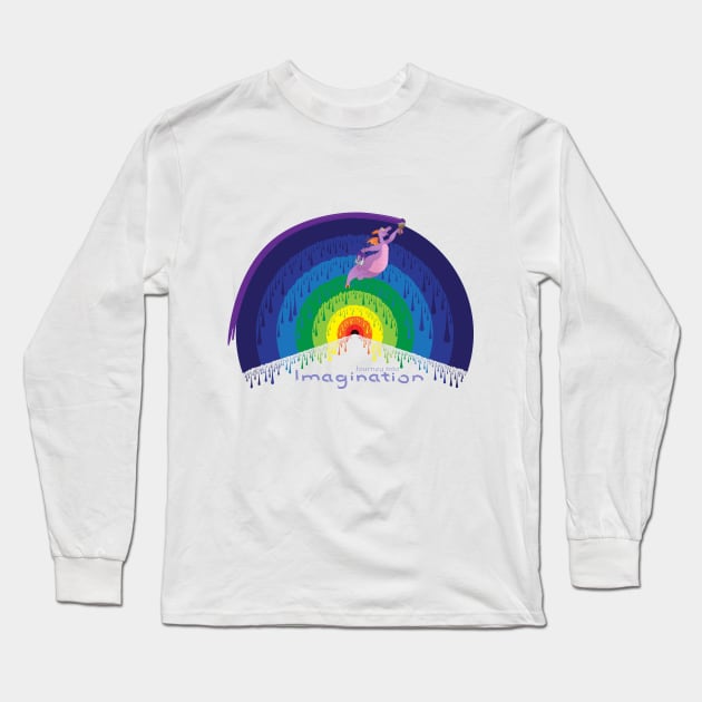 Imagining a Rainbow with Figment Long Sleeve T-Shirt by Geishas and Gasmasks